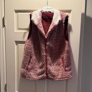 Pink Sherpa Fleece Vest